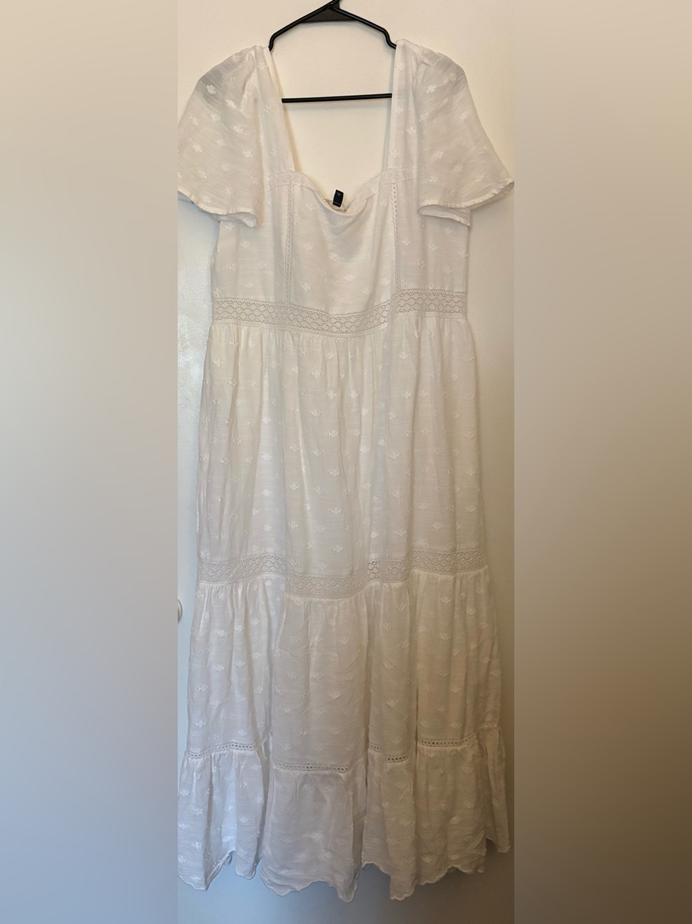 Universal Thread White Eyelet Tiered Maxi Dress